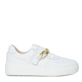 Tenis Naomi Branco Corrente Dourada 811.128 Specchio